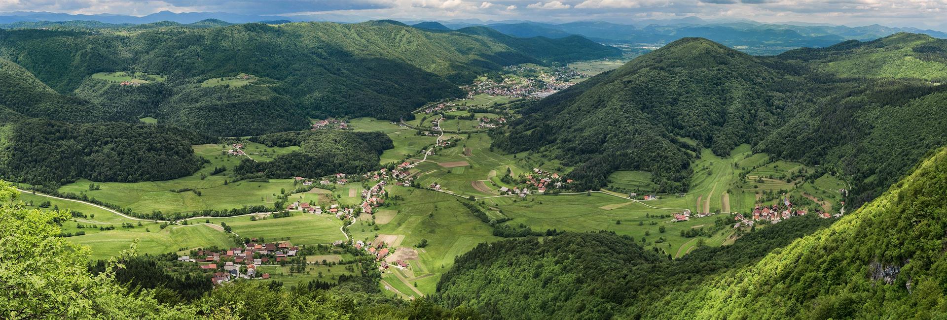 Panorama - borovniška kotlina