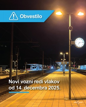 Novi vozni red vlakov 2025