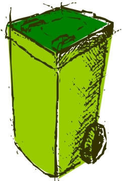 Odpadki - gospodinjski- zabojnik-simbol